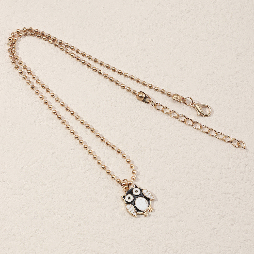 Collares De Aleación De Búho De Goteo De Color al por mayor